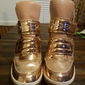 Bebe cobble wedge sneakers